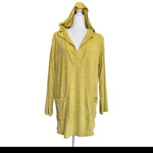 Andie Swim Honeysuckle Yellow Hoodie Dress Long Sleeve Swim Cover Womens Size XS